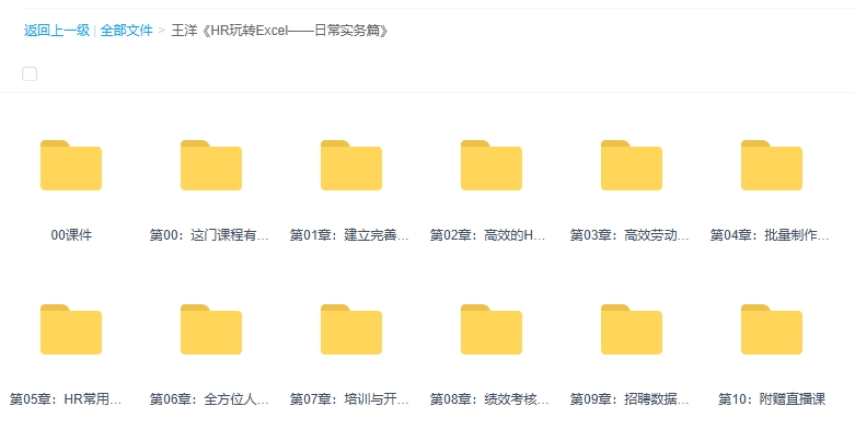 HR玩转Excel视频课程